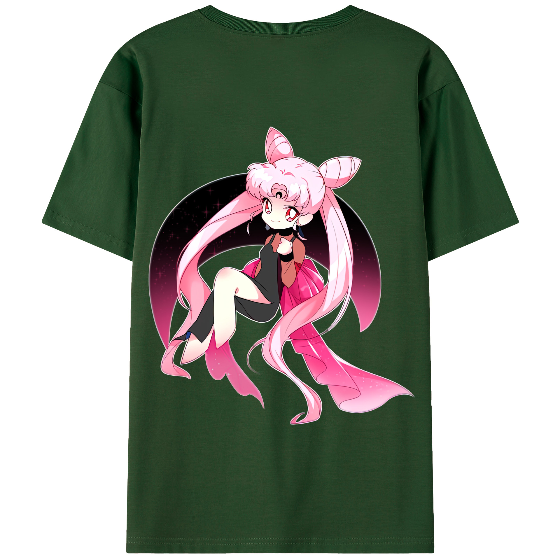 （画像用） 美少女戦士セーラームーン ちびうさ Sailor Moon Chibiusa Tsukino Usagi Small Lady Serenity 綿100％半袖Tシャツ（背面プリント）
